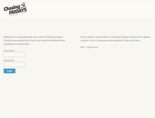 Tablet Screenshot of chasingfridays.com